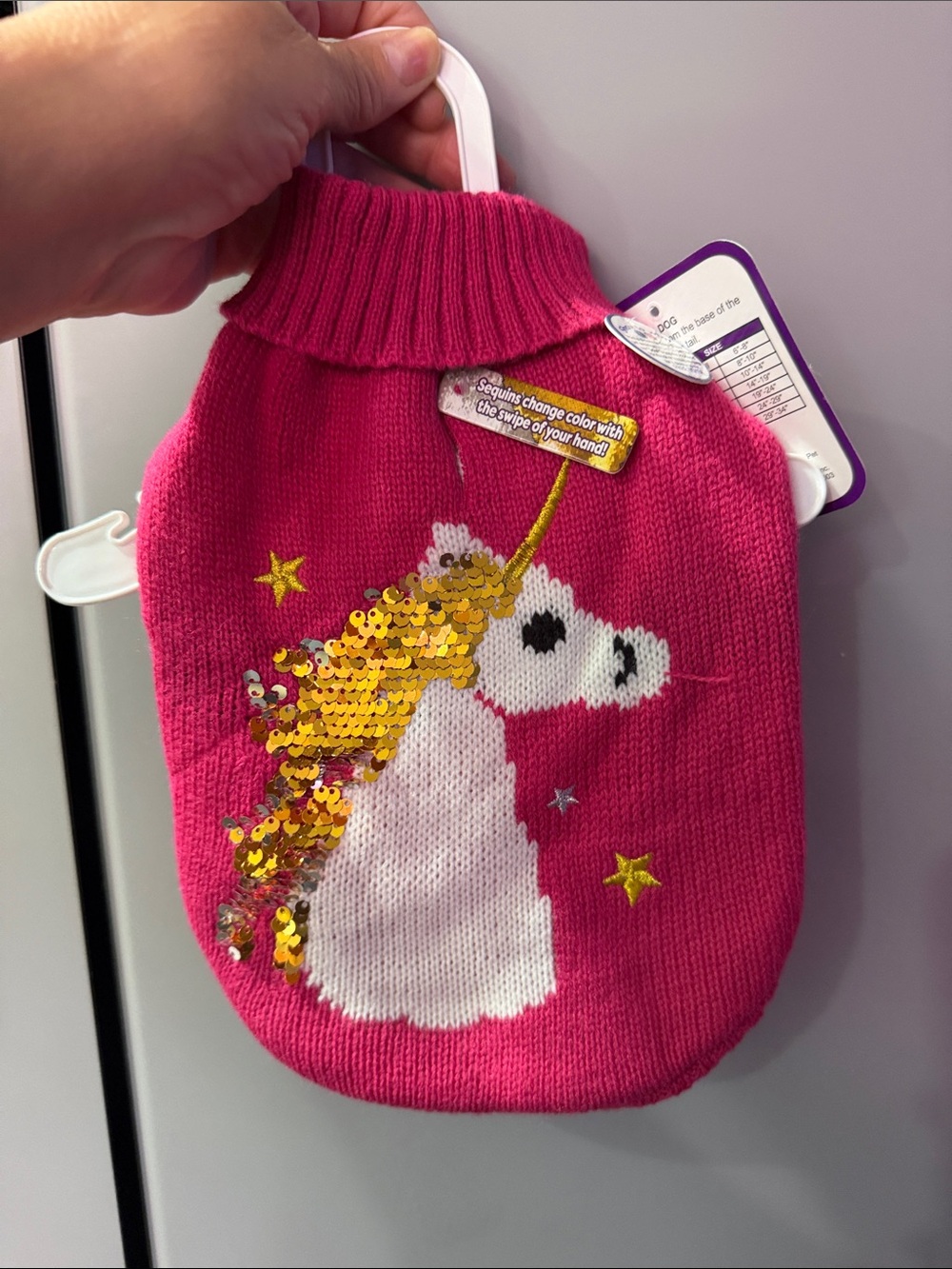 Hot Pink Sequin Unicorn Sweater